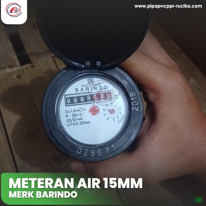 Meteran Air 15mm (1/2 inch) Barindo / Water Meter 15mm / Merk Barindo