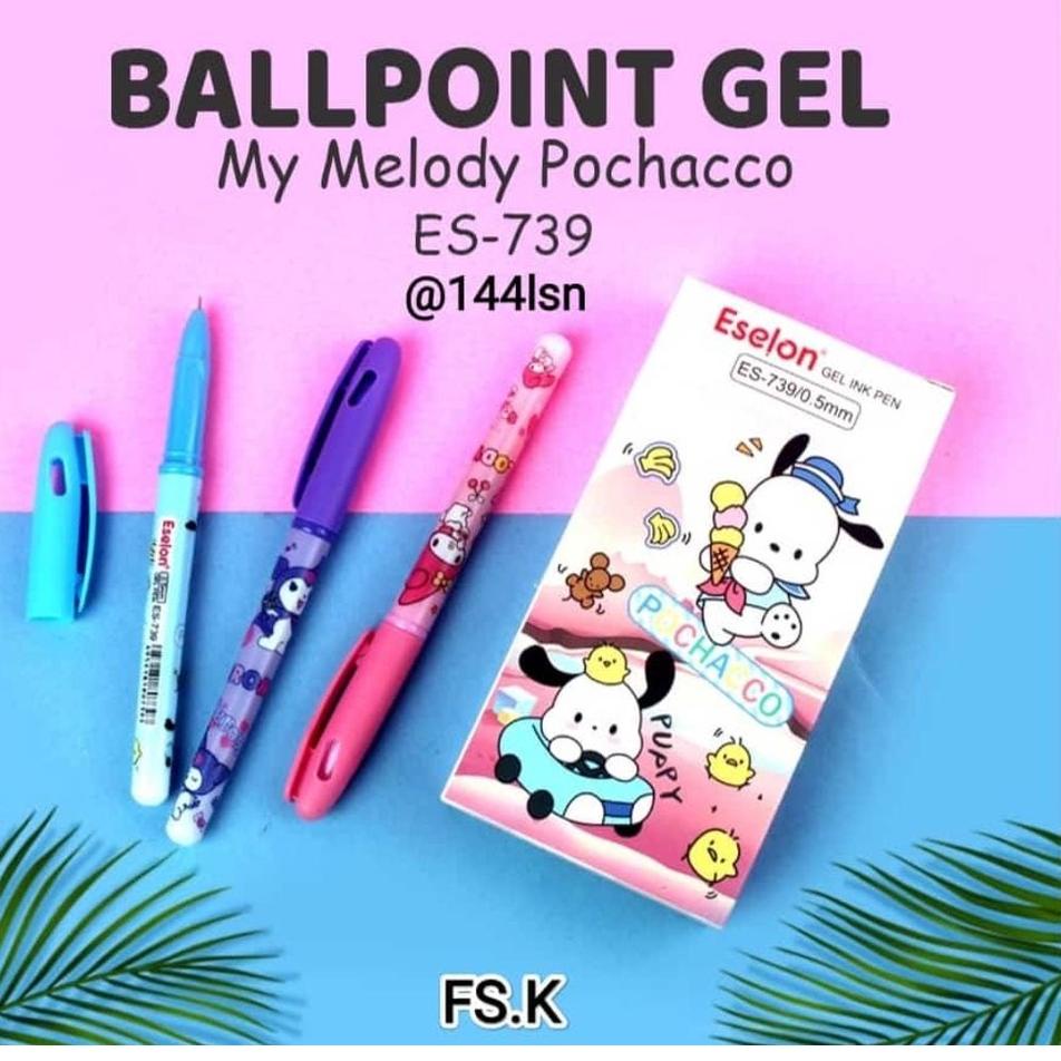 

(9BFL0-D (12pcs) Pulpen Gel Fancy My Melody / Pen Sanrio Karakter Lucu FPQ