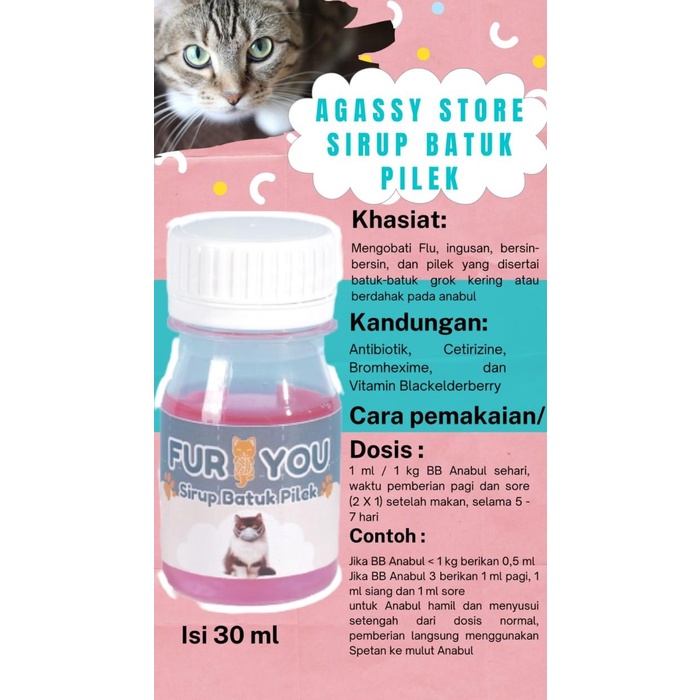 Terlaris Furyou Obat Batuk Pilek Kucing Ampuh Batuk Kucing Sembuh Paten