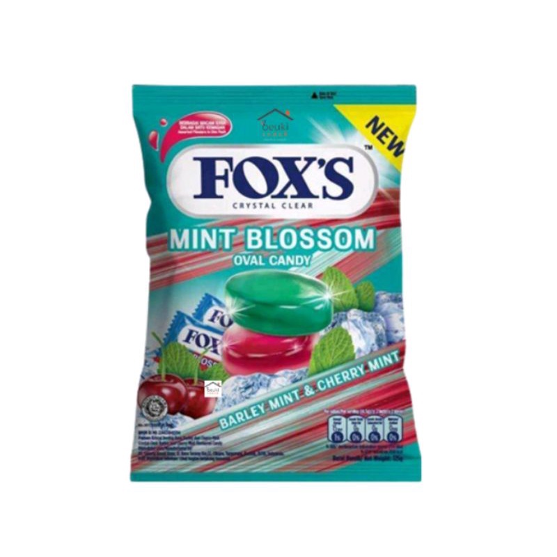 PERMEN FOX'S FOX FOXS CRYSTAL CLEAR ALL VARIAN RASA BERRIES, FRUITS, MINT BLOSSOM, ORIENTAL, HERITAGE, FRUITY MINT, SPRING TEA, COFFE OVAL CANDY