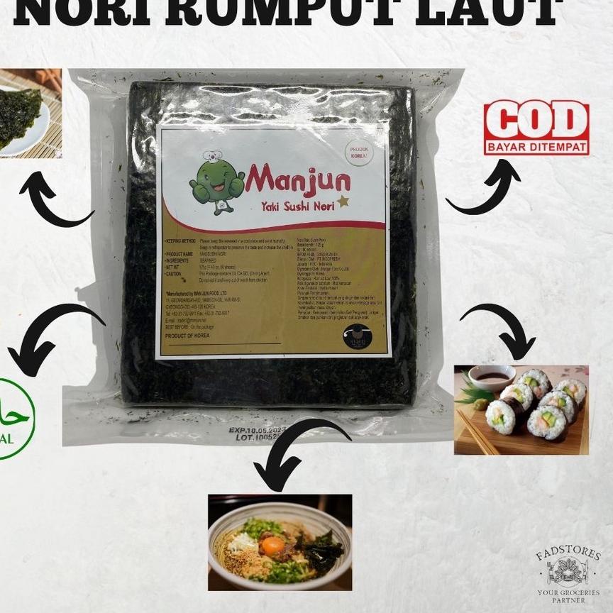 

Terbaru | KI3 | Nori Rumput Laut Manjun 15 Lembar - Nori Sushi Halal