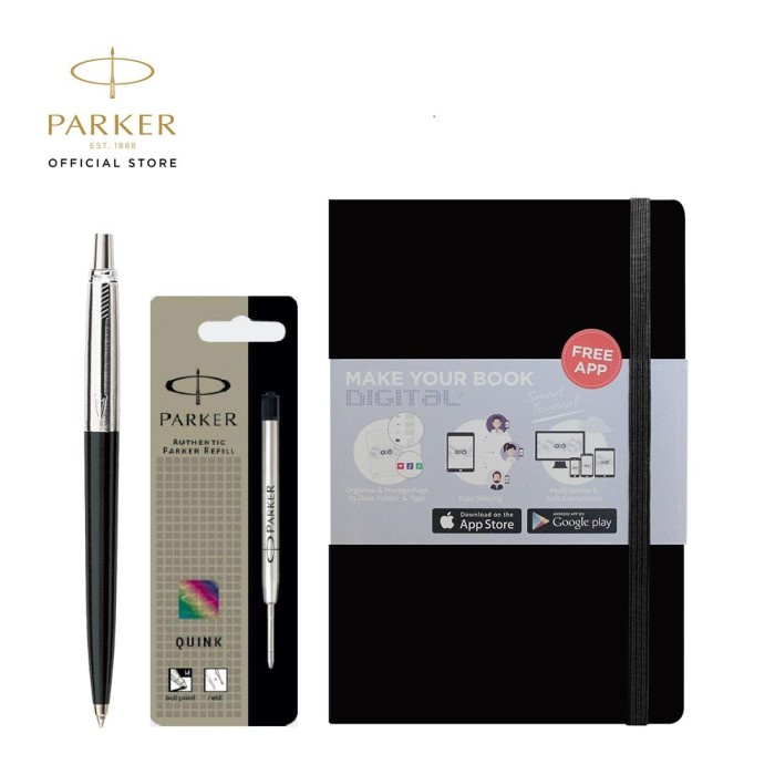 

BISA COD SPECIAL PACKAGE - Jotter Special Black / Refill Black / O2O Journal /BUKU TULIS