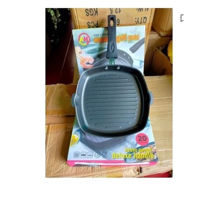 Grill  TEFLON WAJAN MEMANGGANG - TEPLON PANGGANG ikan kompor steincookware anti lengket granit ikan 