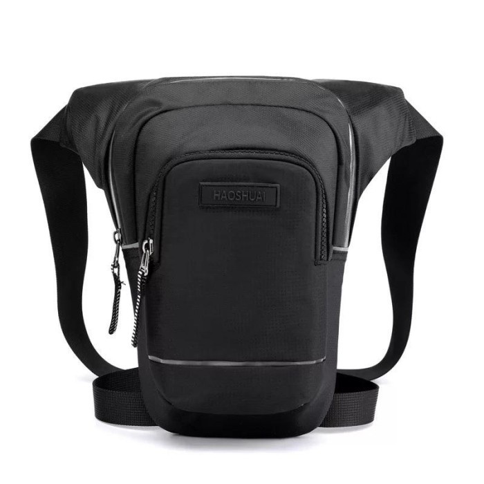 Tas Paha TR6600HS# Haoshuai Tas Selempang Paha Pria Multifungsi Slingbag Import - Hitam(V6W6) tas pa