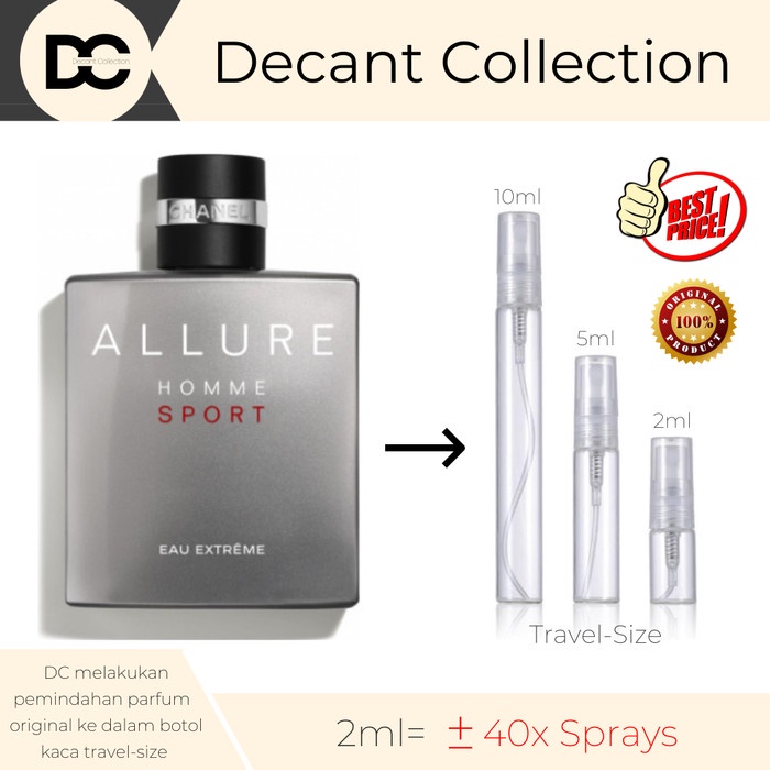Parfum Decant Parfum Chanel Allure Homme Sport EAU EXTREME 2ml 5ml 7ml 10ml - 2ml(A3F0) Parfum Wangi