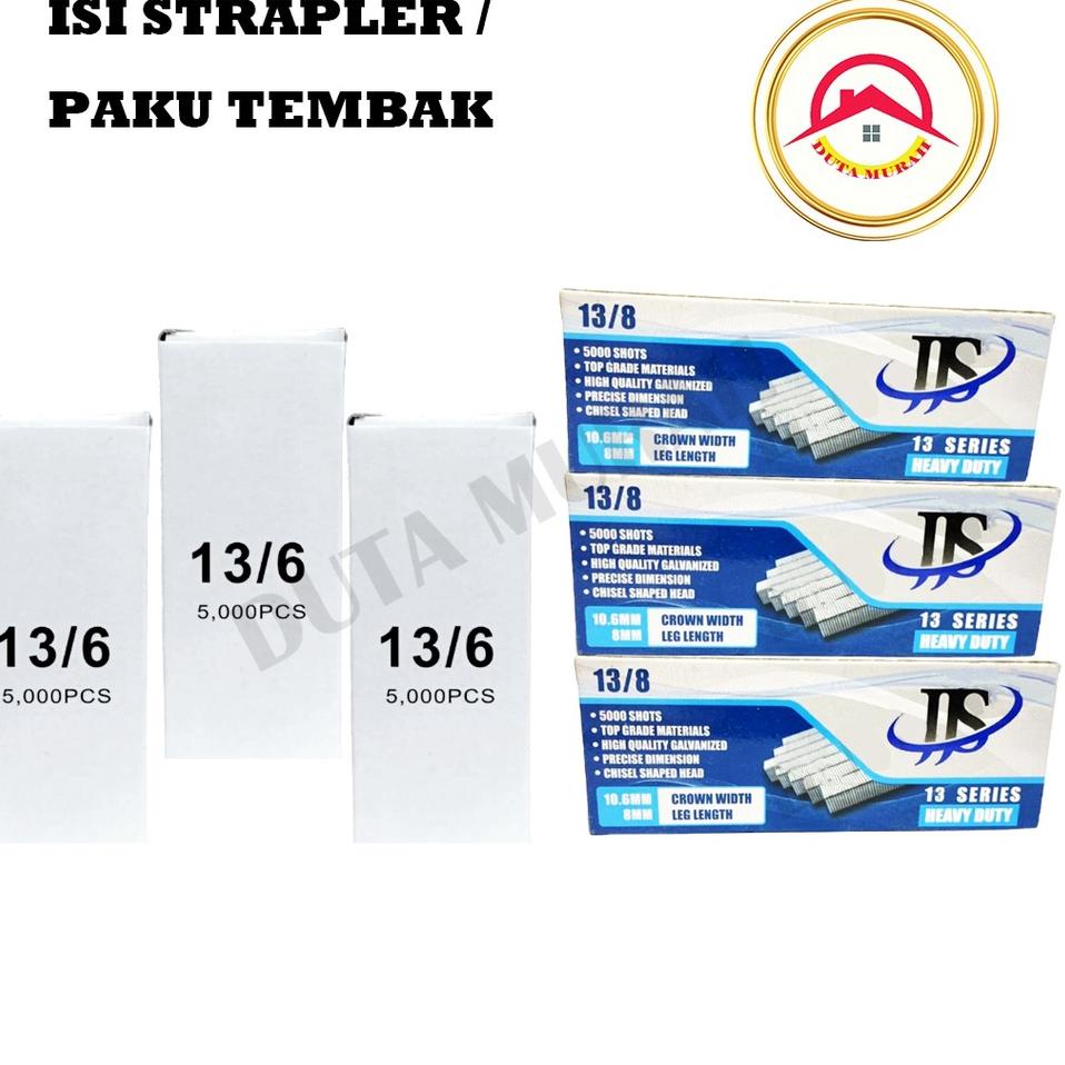 

ssdy -84 Isi staples jok motor 13/8 (8mm) / Refill Air Strapler / Gun Tacker 13/8 Ukuran 8mm..Buat Jok motor BWL