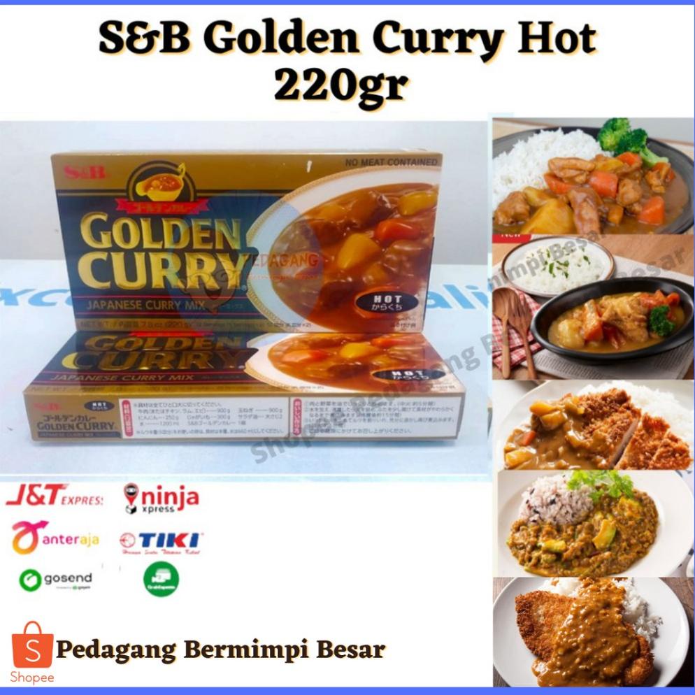 

S&B Golden Curry 220gr Hot | Kari Blok | Kari Jepang | Kari Pedas