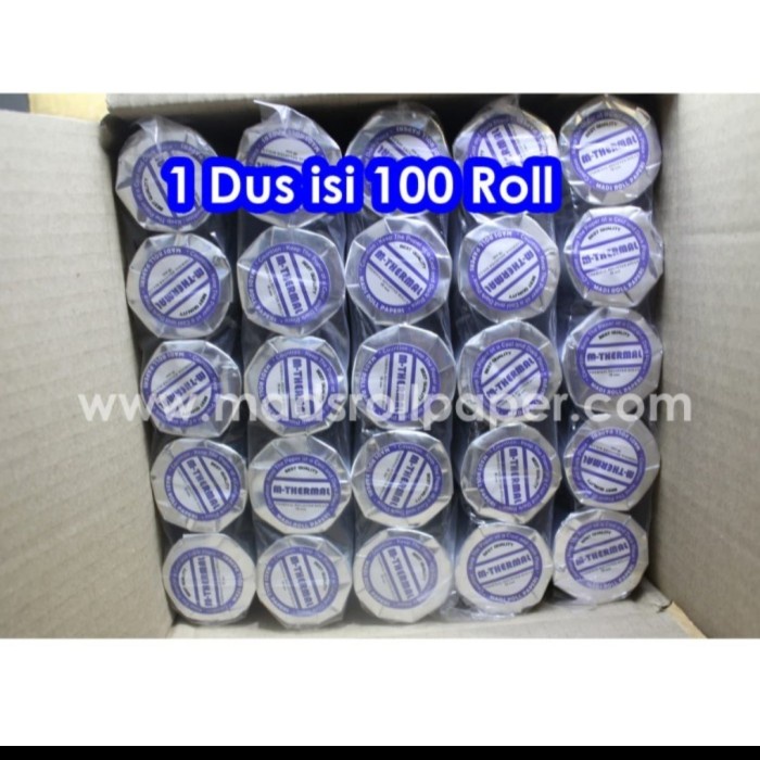 

Aurealiamall Kertas Struk Thermal Roll Paper 80X40 Paketan 1 Dus Isi 100 Roll