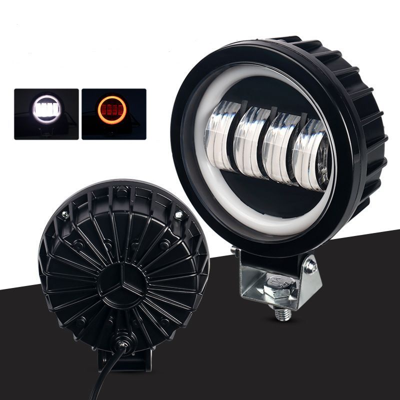 Lampu Tembak Jeep Daymaker Cree 4 Mata Lensa 2 Warna Angel Eyes R319