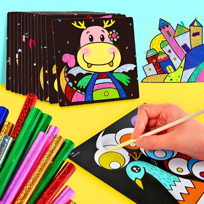 

Mainan Edukasi Anak Laki Laki Kreatifitas Magic Sticker Painting