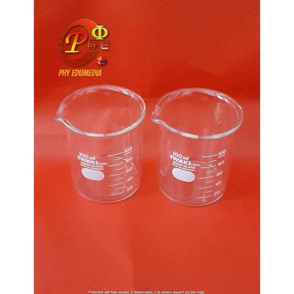 ( COD ) Beaker / Beaker 100ml Iwaki / Beaker Glass 100ml / Gelas Kimia 100ml IWAKI