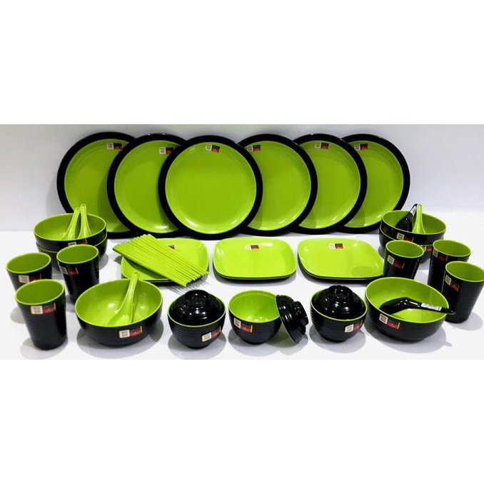 Paket Melamin Super Wow 1 Set Hijau Stabilo Golden Dragon