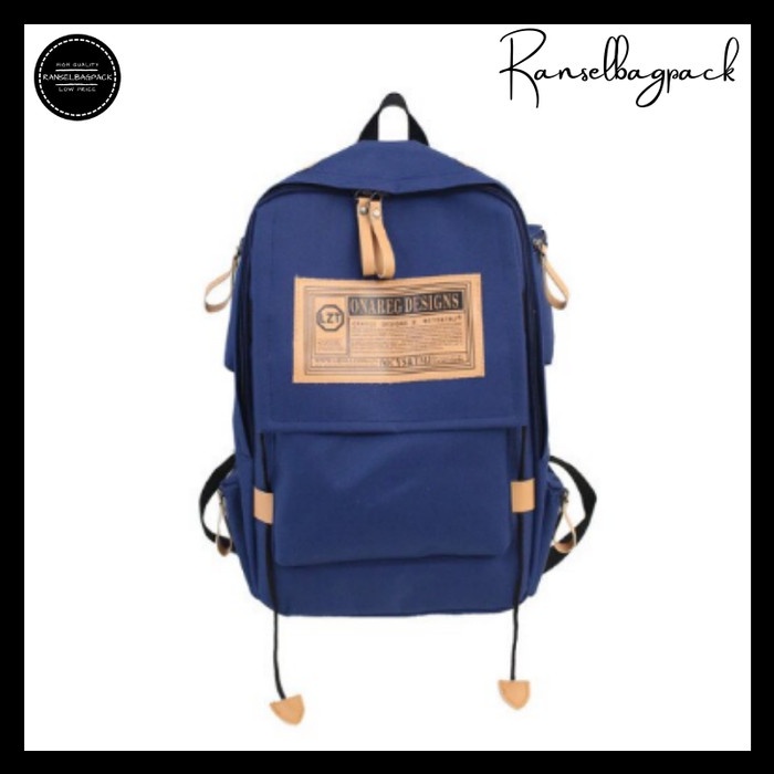 Tas ransel Tas Ransel Backpack Punggung Kekinian Sekolah Kuliah Pria Wanita - Navy(U0W8) ransel pria