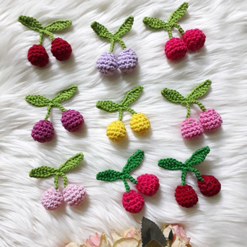 aplikasi rajut buah cherry 3d