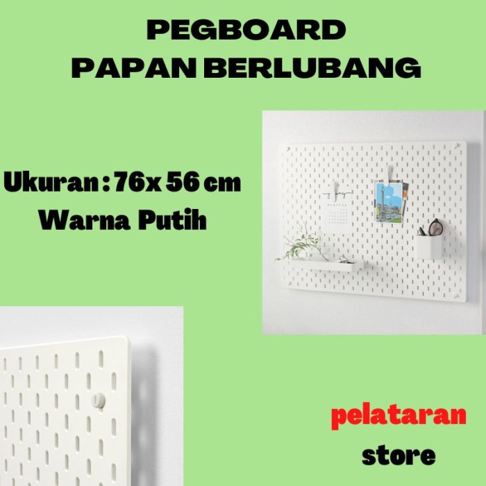 

Terlaris Pegboard Papan Berlubang Dinding 76 X 56 Cm