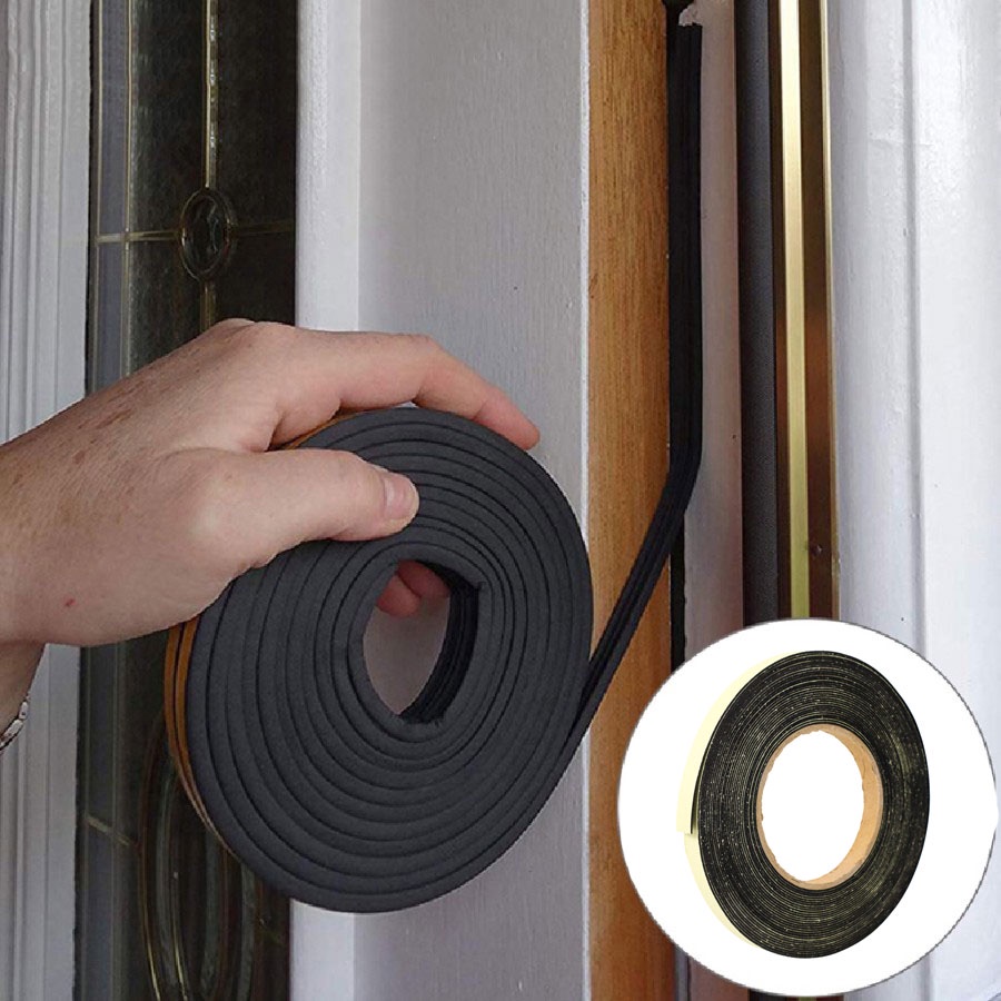 Gs8 Lis Strip Pintu Door Foam Sponge Rubber Seal 5 Meter 15 X3 Mm KK-062 VENSTPOW Black Or-i