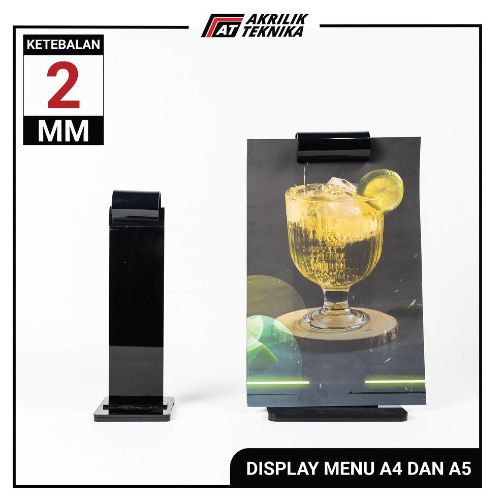 

[KODE ZRGCQ] DISPLAY MENU AKRILIK / ACRYLIC / GANTUNGAN RESTO A4