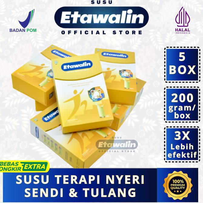 

Etawalin Susu Nyeri Sendi Pegal Linu Tulang Keropos Rematik isi 5 BOX ---NEW---