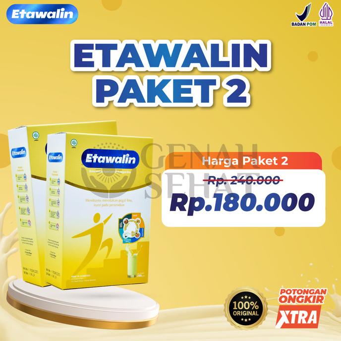 

ETAWALIN Susu Kambing Etawa Solusi Nyeri Sendi dan Tulang Paket 2 Box ---NEW---