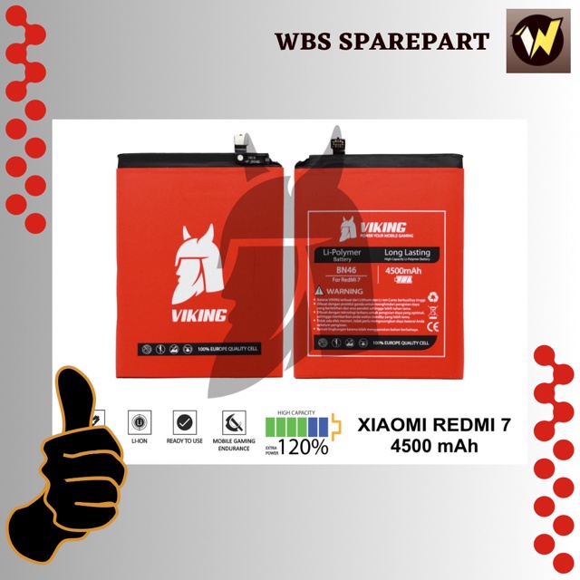 BATERAI/BATRE/BATERAY VIKING XIAOMI REDMI NOTE 8 - REDMI 7 BN46 DOUBLE POWER