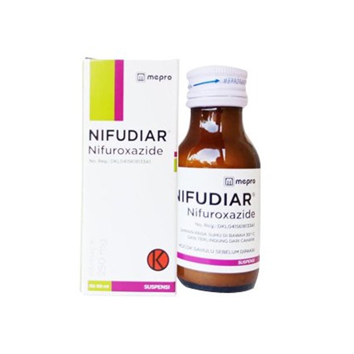 NIFUDIAR 250 MG/5 MG SIRUP 60 ML / NIFUROXAZIDE / OBAT DIARE / OBAT DIARE / DIARE PADA ANAK
