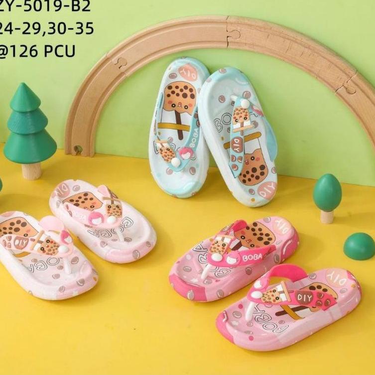 9+LLA3-A Sandal Jepit Boba Sandal Jepit Anak Perempuan Motif Boba Sandal Jepit Anak Perempuan Sandal