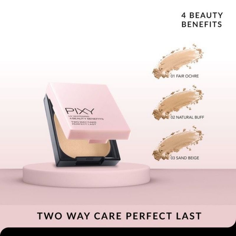 ❤️Miss.Vinka❤️PIXY UV WHITENING 4 BEAUTY BENEFITS TWO WAY CAKE PERFECT LAST