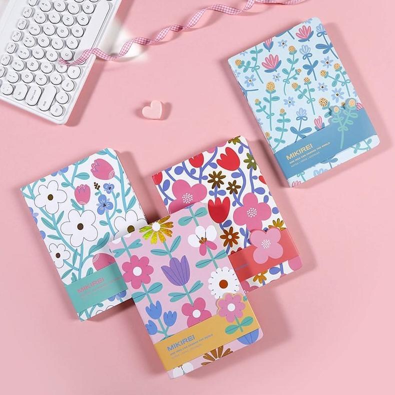 

BUKU TULIS CATATAN BERGARIS RULED PAGES NOTEBOOK FLOWER A5 NOTE BOOK DIARY .