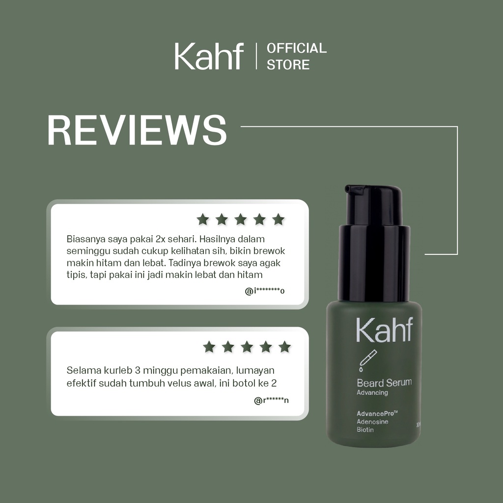 ⭐️ Beauty Expert ⭐️Kahf Advancing Beard &amp; Hair Serum 30 ml | Serum Penumbuh Janggut dan Rambut |