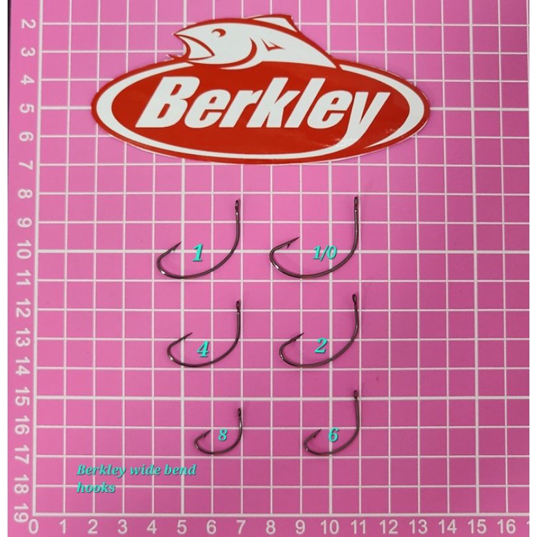 BERKLEY ESSENTIALS WIDE BEND HOOKS KAIL.PANCING LIVE BAIT DAN UMPAN SEGAR