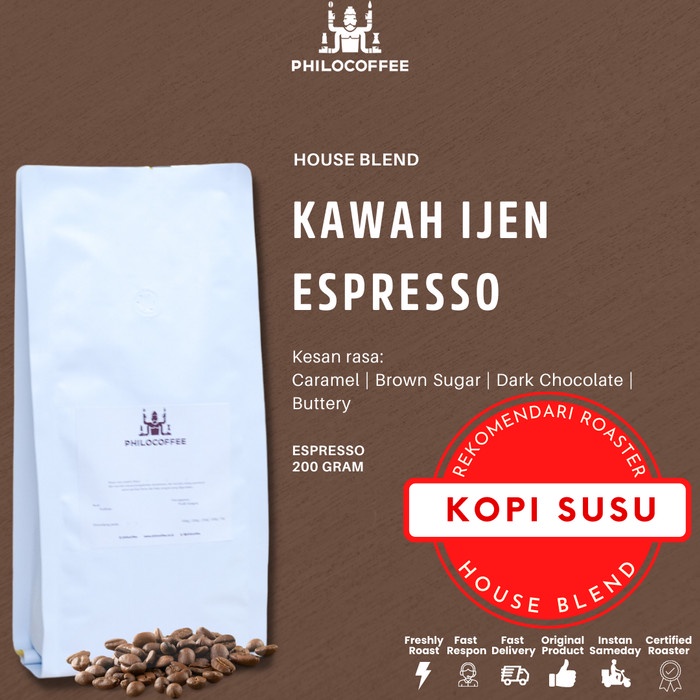 

TERLARIS Biji Kopi Kawah Ijen Espreso 200g Arabika Blend Es Kopi SusuEspresso /KOPI EUBE/KOPI KAPAL