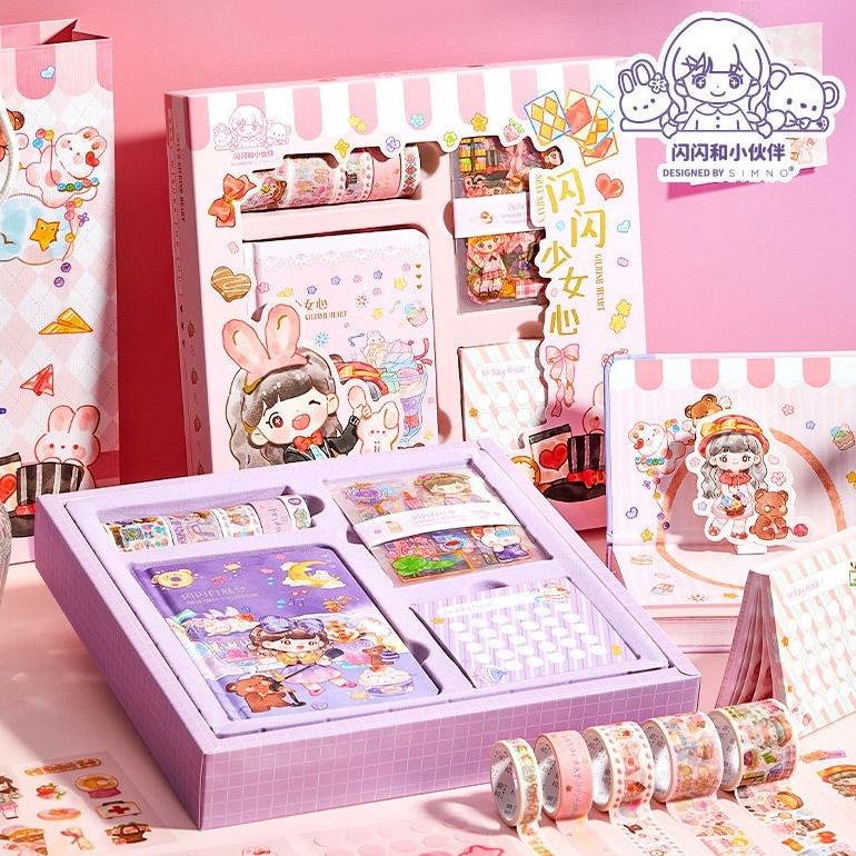 

JOURNAL KIT SET GIFT BOX / DIARY BOOK SET / NOTEBOOK LUCU/DIARY LUCU / BUKU TULIS CATATAN KARAK/PAKET JURNAL SET AGENDA .