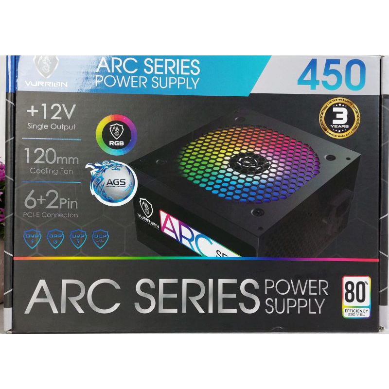 Power Supply PC Vurrion ARC Series 450 Watt (New) Garansi Resmi