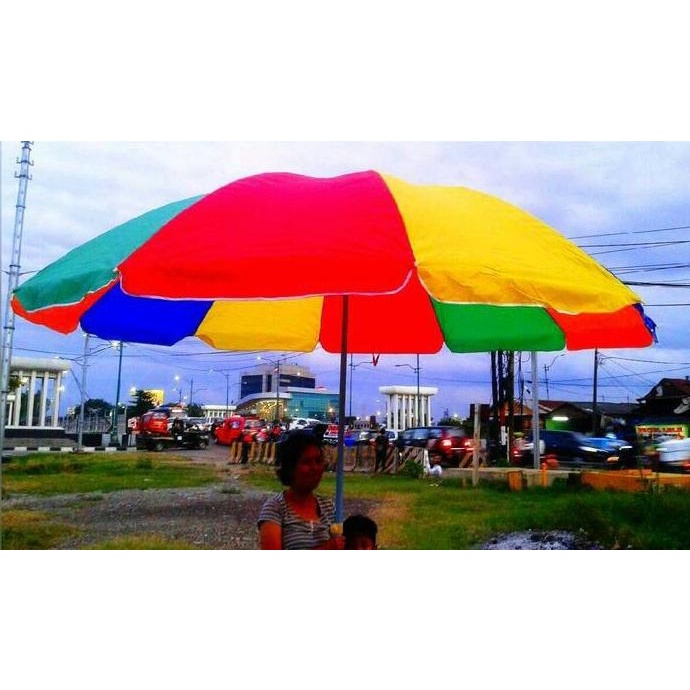 Payung Tenda 300Cm Jumbo Payung Parasol Cafe Pantai Bazar Non Cod