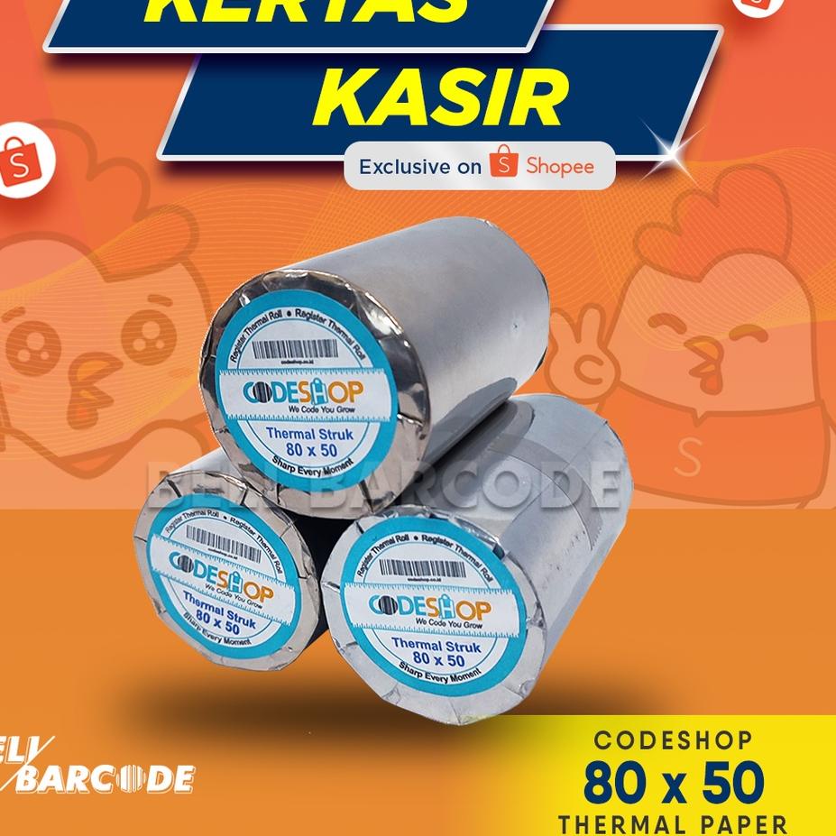 

Sale 6.6 | KI3 | Kertas Struk Codeshop 80 x 50mm Thermal