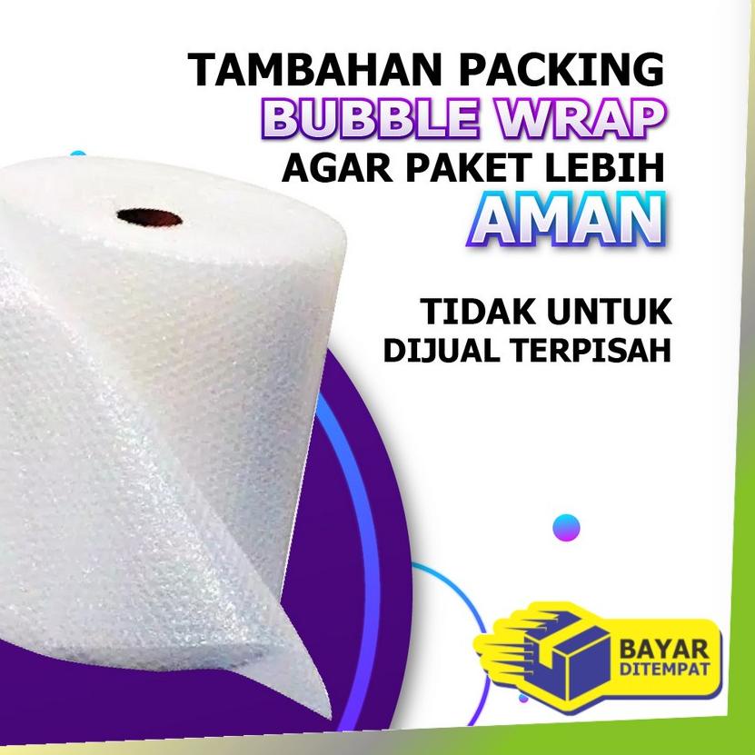 

Promo | FG2 | *COD*FH Tambahan packing Bubble Wrap agar paket lebih aman dan safety