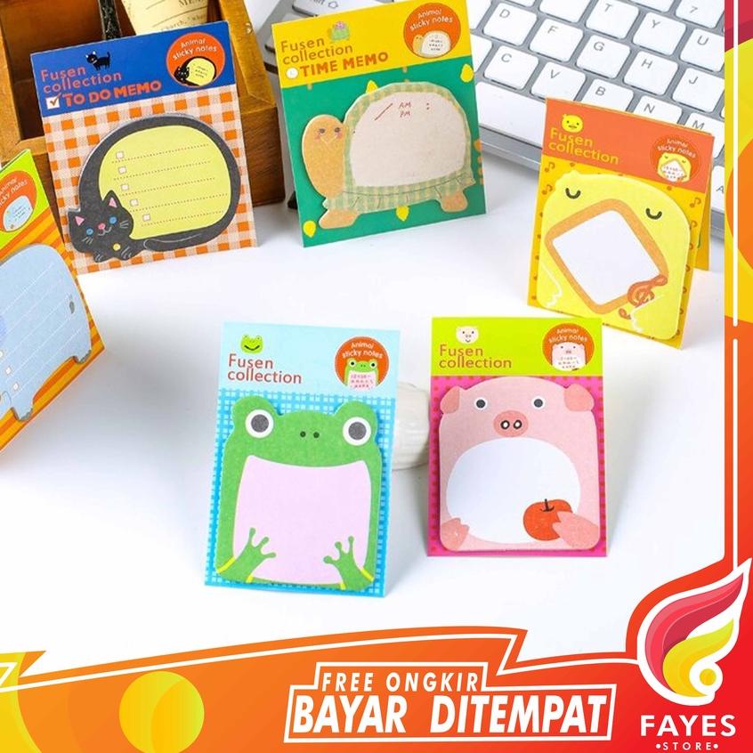 

Terbaru | KI3 | FAYES Memo Motif Binatang / Sticky Notes Memo Karakter Animal / Tempelan Kertas Catatan U60