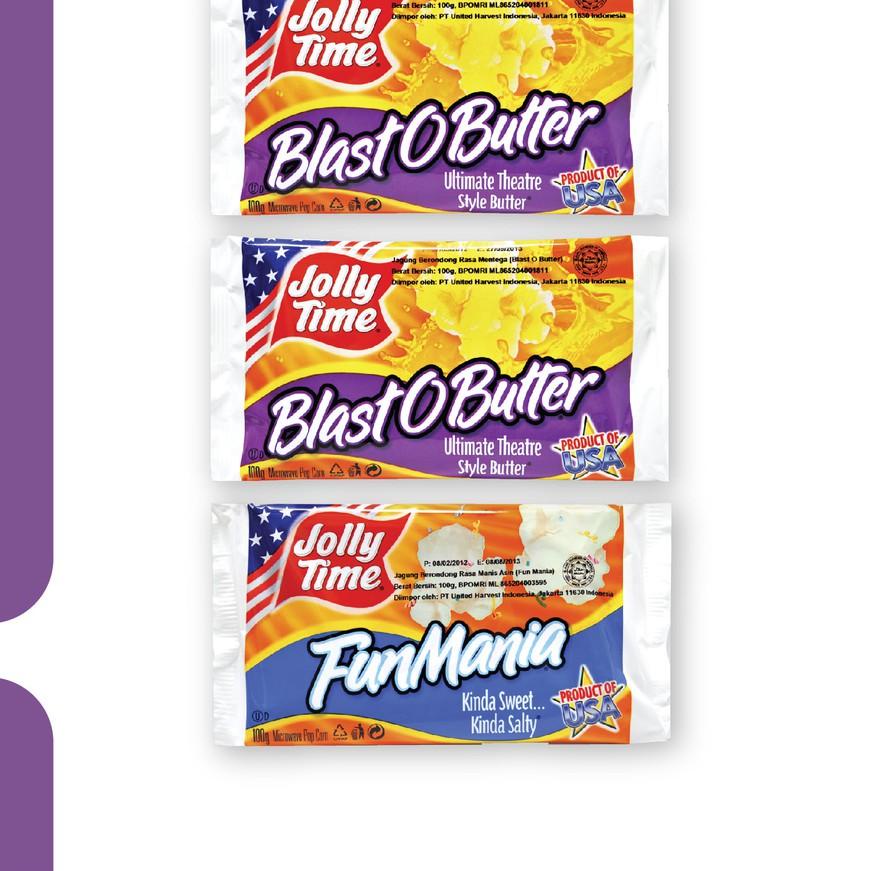 

Termurah | TD4 | Jolly Time - Paket Duo Butter FunMania (2BOB, 1FM) - Microwave Popcorn