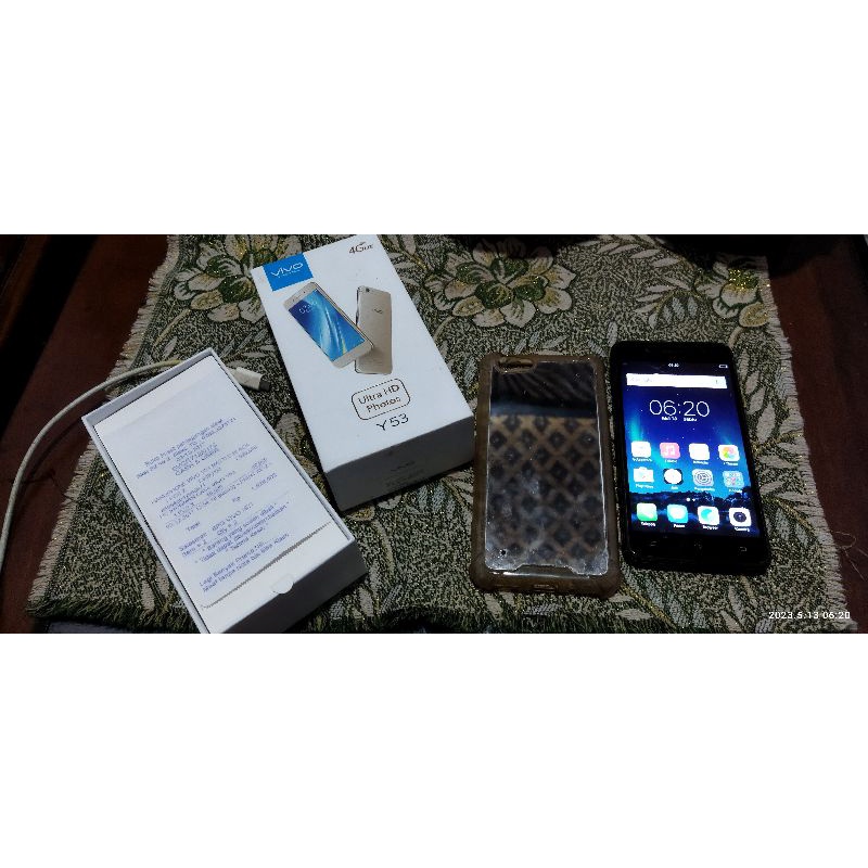 HP VIVO Y53 MATTE BLACK VIVO 1606 2/16GB Second Lengkap Dusbook