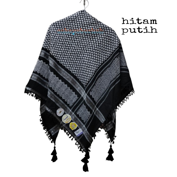Sorban sorban khusus Hitam dan hitam putih - HITAM PUTIH(A8J9) BISA COD Sorban Arab Hitam Putih Sorb