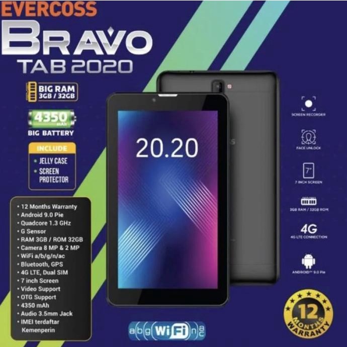 ~~~] Tablet Android Evercoss Bravo Tab 2020 3/32Gb Garansi Resmi