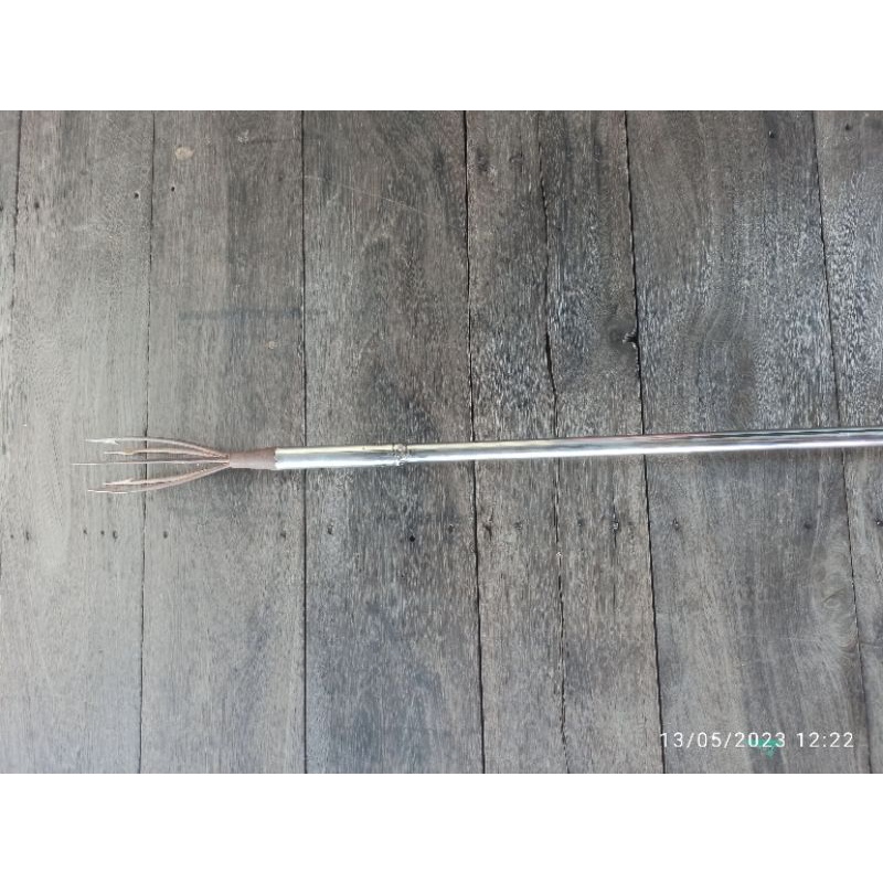 mata tombak ikan plus gagang stainless panjang