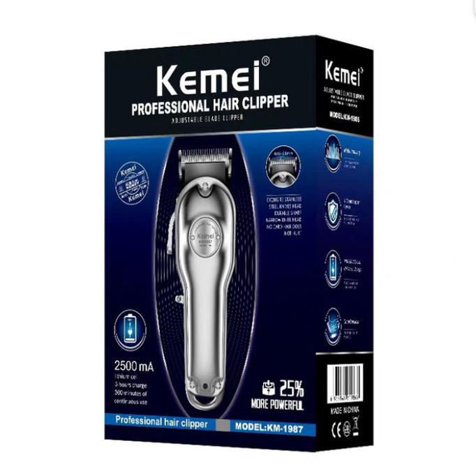 ] Alat Mesin Cukur Rambut Kemei 1987 Hair Clipper+1Set Gunting Rambut