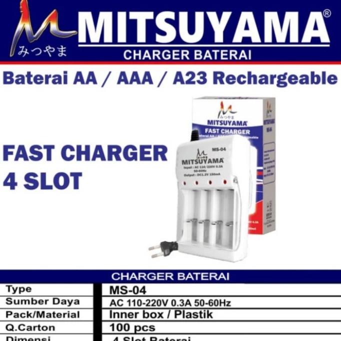 %%%%] Charger Baterai 4 Slot MS-04 Mitsuyama