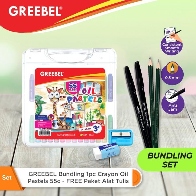 

GREEBEL Bundling 1pc Crayon Oil Pastels 55c - FREE Paket Alat Tulis