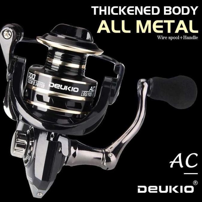 COD DEUKIO AC2000 Rell Rill Ril Reel Pancing Murah Metal Kuat 5.2:1