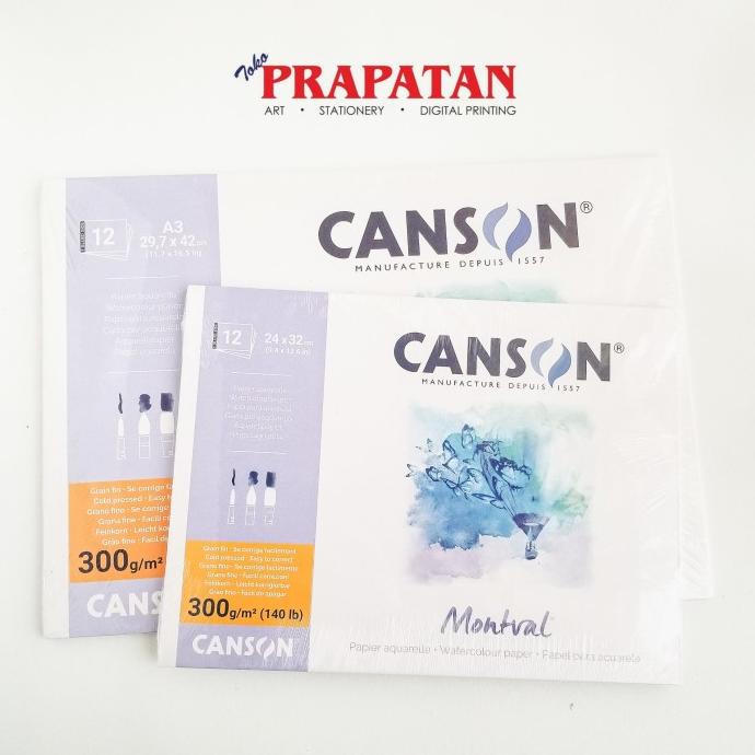 

Canson Montval A3 Cold Press 300gsm 12 Sheets / Watercolor Paper