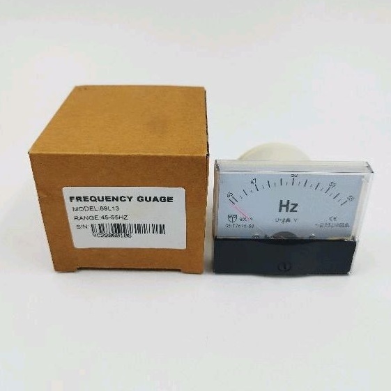 FREQUENCY GAUGE METER 45-55 HZ GENSET 69L13 8 X 6.5 CM 45 55 HZ