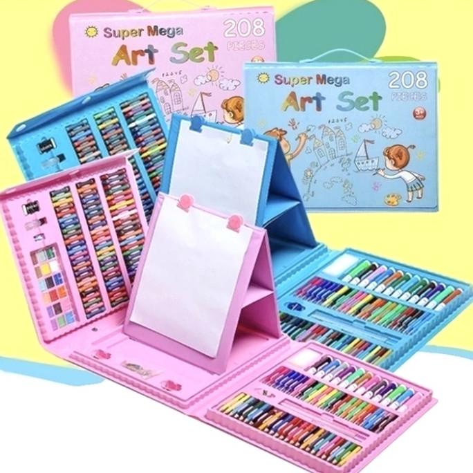 

Alat Gambar Anak Crayon Gambar Pensil Warna Super Mega Art Set 208 pcs