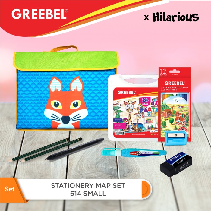 

Terlaris Greebel Paket Stationery Map / Tas Set 614 Small